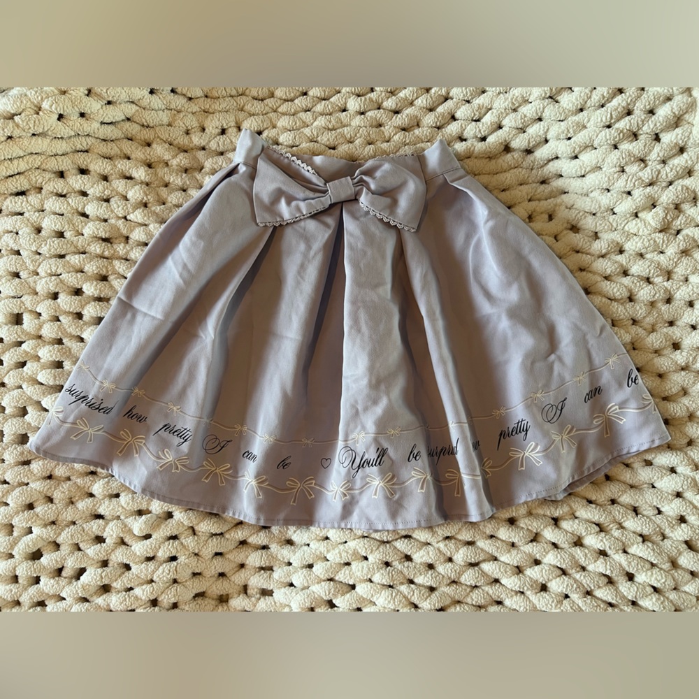 Ank Rouge Lilac Bow Skirt